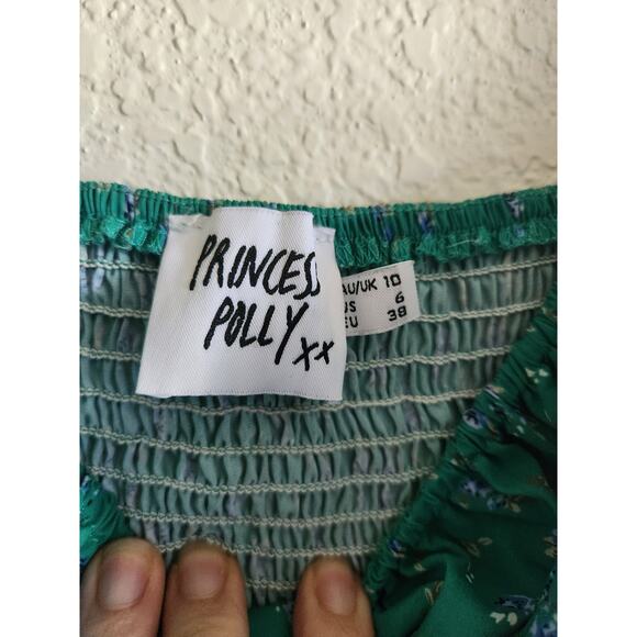 Princess Polly Floral Open Back Off The Shoulder Sun Dress-6 - Picture 8 of 8